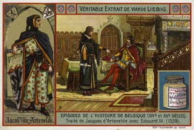 Agreement of a treaty between Jacob van Artevelde of Ghent and King Edward III of England, 1339 by European School