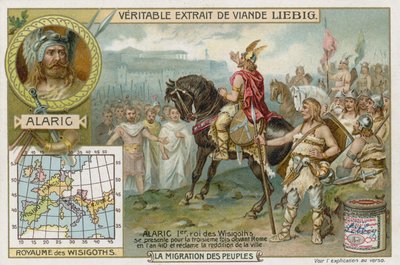Alaric I, King of the Visigoths, accepts the surrender of Rome, 410 by European School