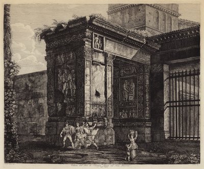 Arch of Septimius Severus and Forum Boarium, Rome, Italy by European School