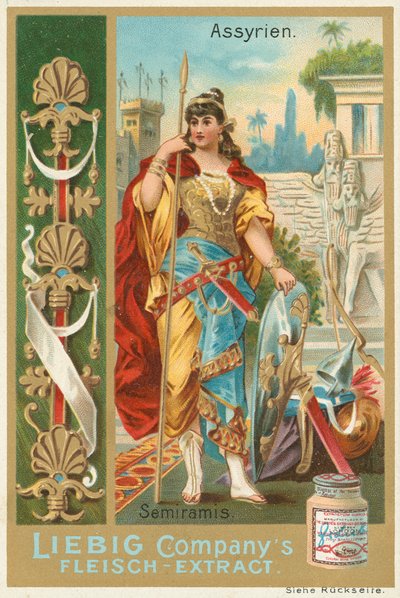 Assyria, Semiramis, Liebig Card, Early 20th Century by European School