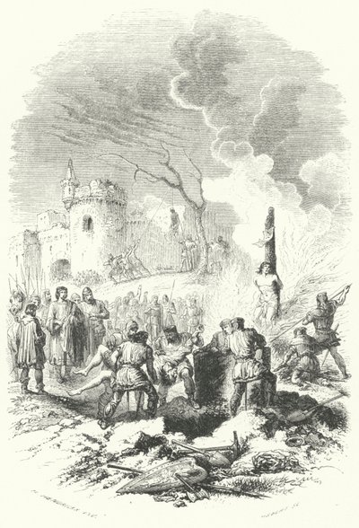 Baldwin V, Count of Hainaut, Restoring Order in the Lands of His Father (engraving) by European School