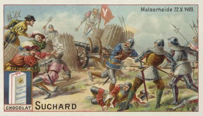 Battle of Calven (Battle of the Malserheide), Switzerland, 22 May 1499 by European School