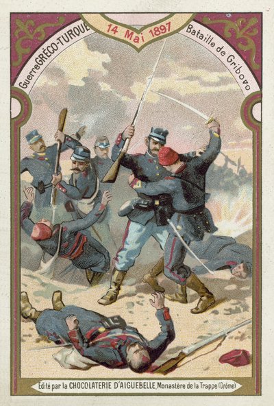 Battle of Gribovo, Greco-Turkish War, 14 May 1897 by European School