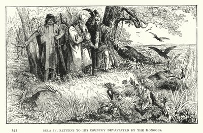 Bela IV, Returns to His Country Devastated by the Mongols by European School
