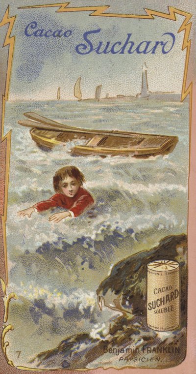 Benjamin Franklin, American scientist, inventor and politician, as a child by European School