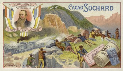 Boers attacking a British armoured train, Chieveley, South Africa, Boer War, 15 October 1899 by European School