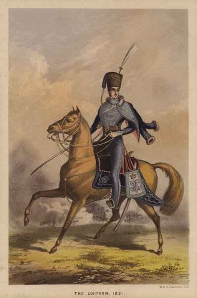 British cavalry uniform by European School