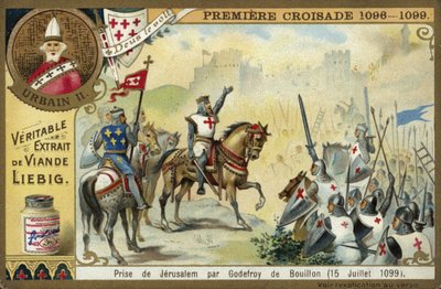 Capture of Jerusalem by Godfrey of Bouillon, First Crusade, 15 July 1099 by European School