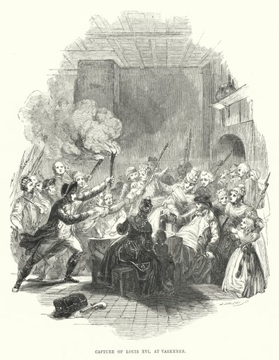 Capture of Louis XVI at Varennes by European School