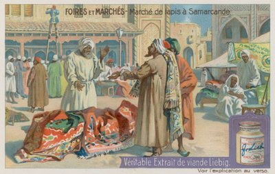 Carpet Market in Samarkand by European School