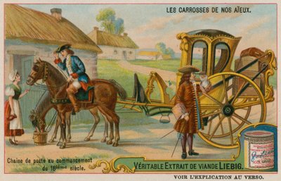 Chaise Beginning a Journey in the 18th Century by European School