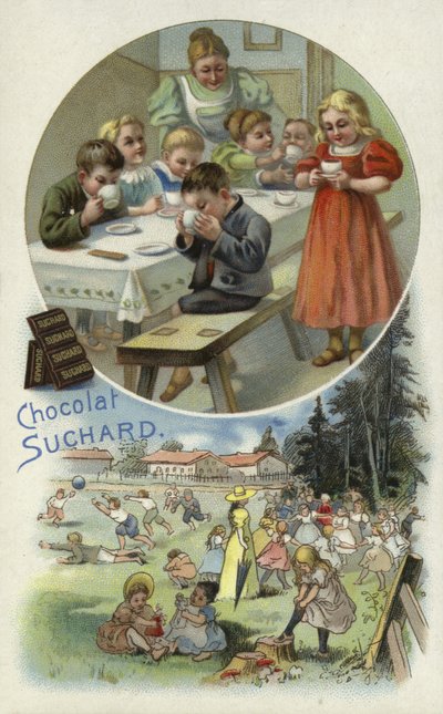 Children enjoying Suchard chocolate at a nursery by European School