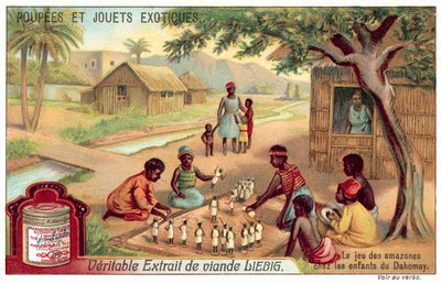 Children Playing a Game of Amazons in Dahomey by European School