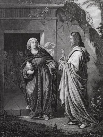 Christ appearing to Mary, St John, Ch 20, v 14 by European School
