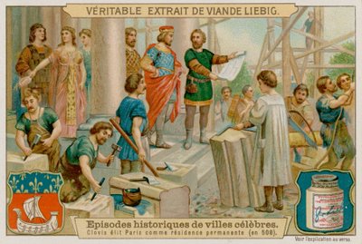 Clovis Chooses Paris As His Capital in 508 AD by European School