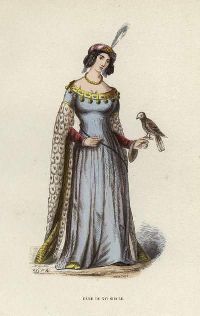 Lady of the 15th Century by European School