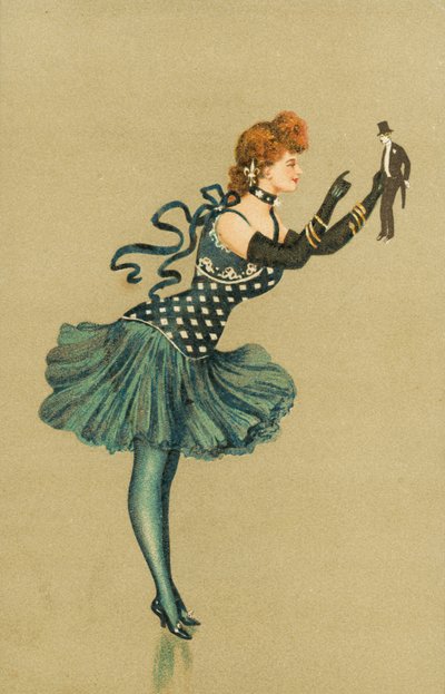 Dancer Holding a Small Figure of a Man by European School