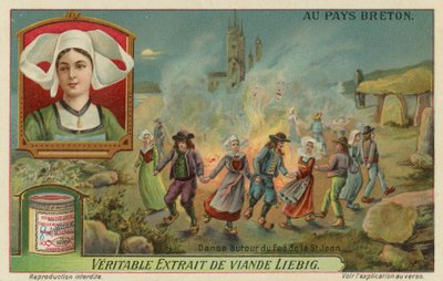 Dancing Around the Fire on the Eve of St John (Midsummer) by European School