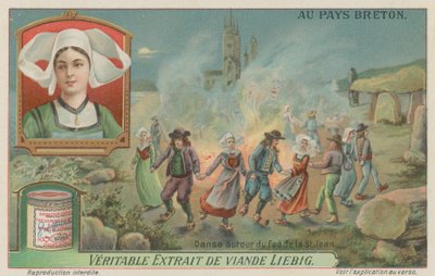 Dancing Around the Fire on the Eve of St John (Midsummer) by European School