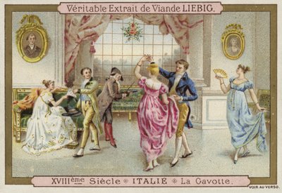 Dancing the Gavotte, Italy, 18th Century by European School