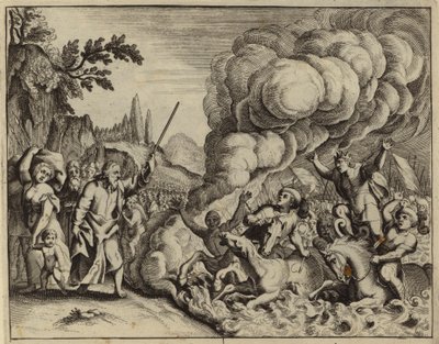 Drowning of the army of Pharaoh in the waters of the Red Sea by European School