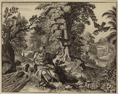 Elijah Fed by Ravens by European School