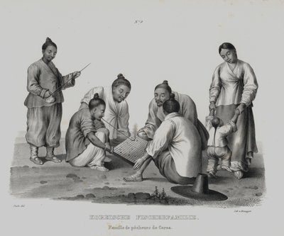 Family of Korean Fishermen by European School