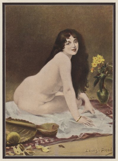Fantasy, Woman Sitting on a Rug by European School
