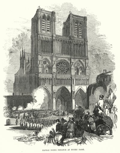 Favras doing Penance at Notre Dame by European School