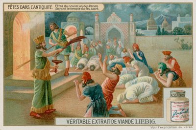 Festival of the New Year in Ancient Persia at the Temple of Sacred Fire by European School