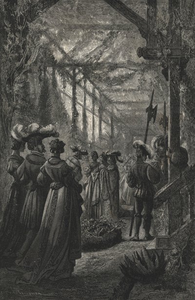 Festival in a Greenhouse, After a 15th Century Engraving by European School