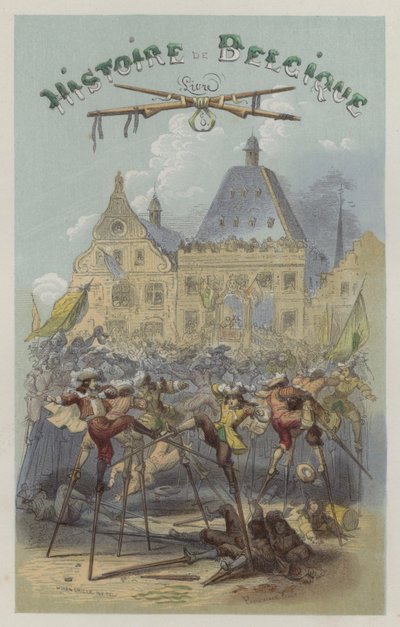Fighting on stilts in Namur by European School