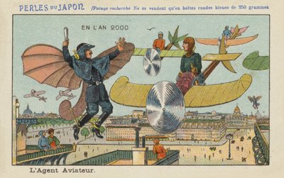 Flying policeman in the year 2000 by European School