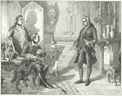 Frederick the Great of Prussia with the poet Christian Furchtegott Gellert by European School