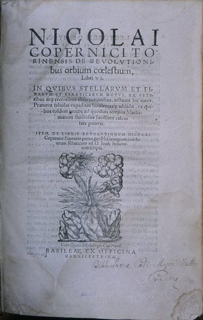 Frontispiece from the Second Edition of De Revolutionibus Orbium Coelestium by Nicholaus Copernicus by European School