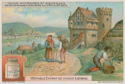 German villa on the Rhine in the 16th century by European School