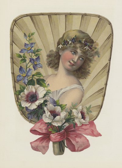Girl with flowers by European School