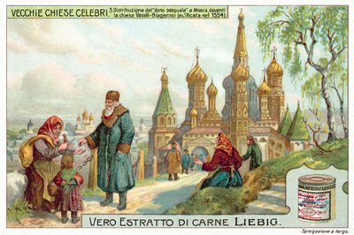 Giving of Easter alms in front of St Basil
