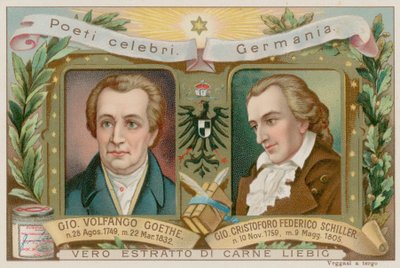 Goethe and Schiller by European School