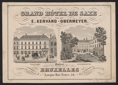 Grand Hotel De Saxe, E Kervand-Obermeyer, Brussels by European School