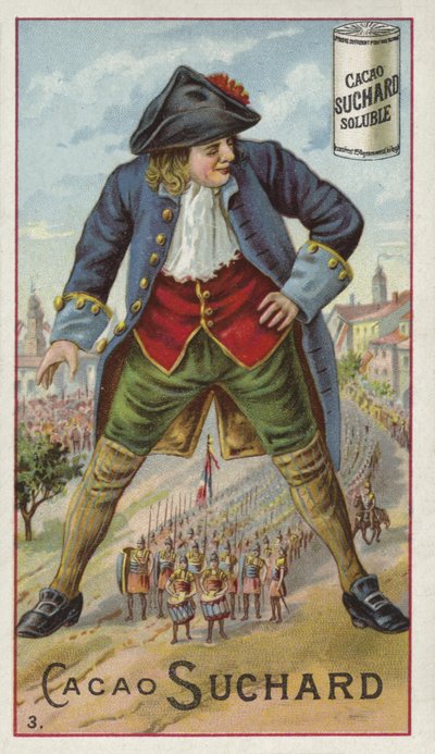 Gulliver with the Lilliputian army by European School