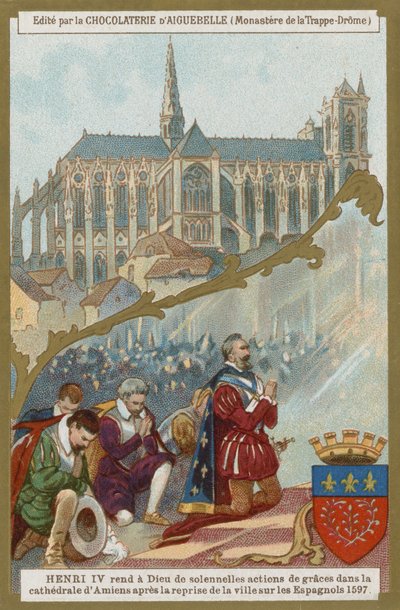 Henry IV of France praying in Amiens Cathedral after the recapture of the city from the Spanish, 1597 by European School