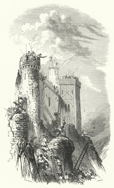 Henry the Blind, Count of Luxembourg, Besieging Bouillon Castle by European School