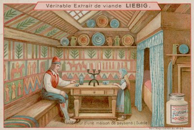 Inside a Peasant House in Sweden by European School