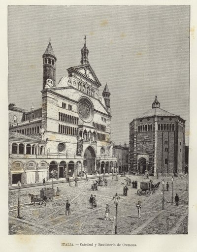 Cremona Cathedral and Baptistery by European School
