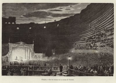 Italy - In the Ruins of the Arena of Verona by European School