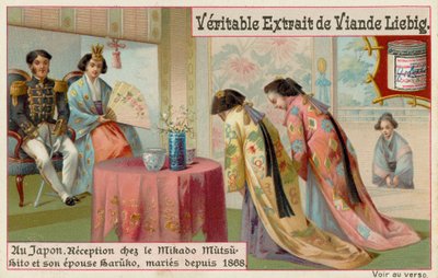 Japanese Women Received by Mikado and His Wife by European School