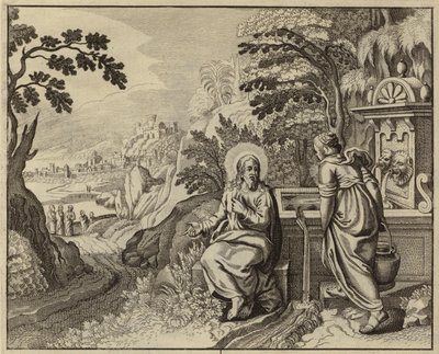 Jesus Christ and the woman of Samaria by European School