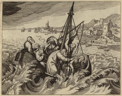 Jesus Christ calming the storm by European School