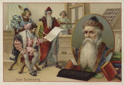 Johannes Gutenberg, German engraver, inventor and printer by European School